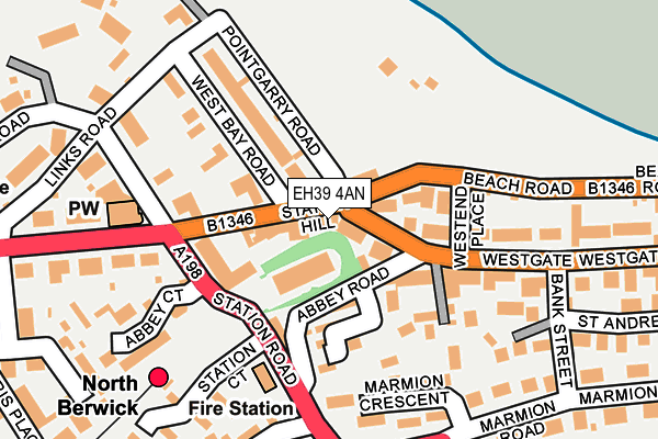 EH39 4AN map - OS OpenMap – Local (Ordnance Survey)