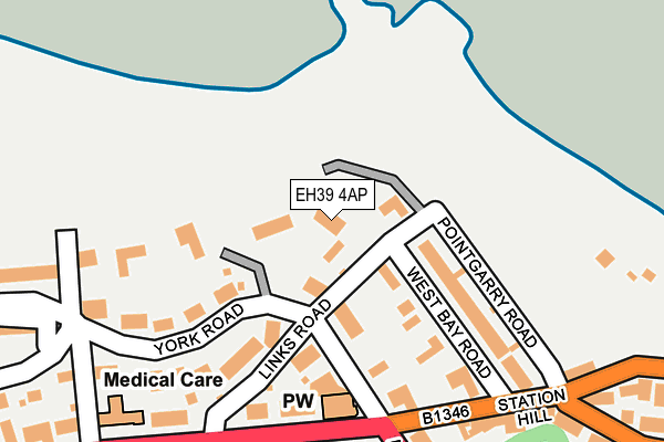 EH39 4AP map - OS OpenMap – Local (Ordnance Survey)