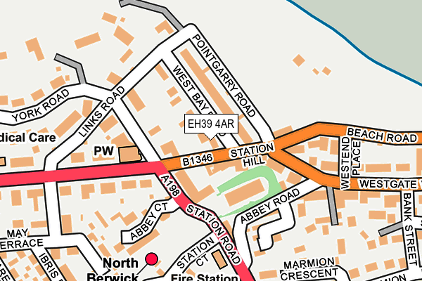 EH39 4AR map - OS OpenMap – Local (Ordnance Survey)