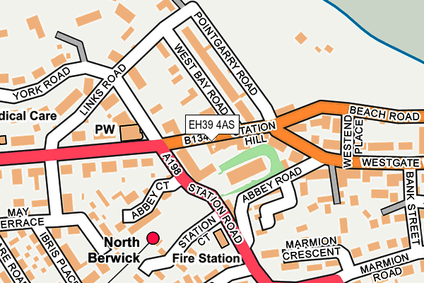 EH39 4AS map - OS OpenMap – Local (Ordnance Survey)