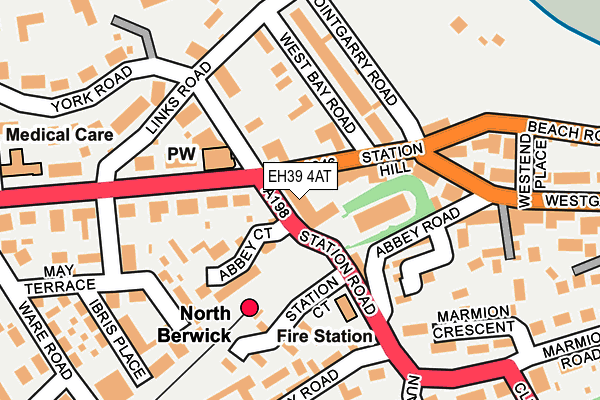 EH39 4AT map - OS OpenMap – Local (Ordnance Survey)
