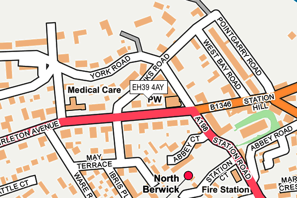 EH39 4AY map - OS OpenMap – Local (Ordnance Survey)