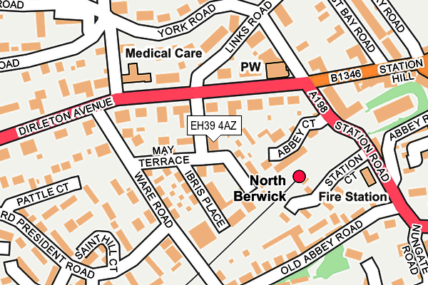 EH39 4AZ map - OS OpenMap – Local (Ordnance Survey)