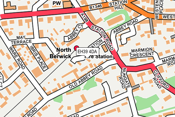 EH39 4DA map - OS OpenMap – Local (Ordnance Survey)