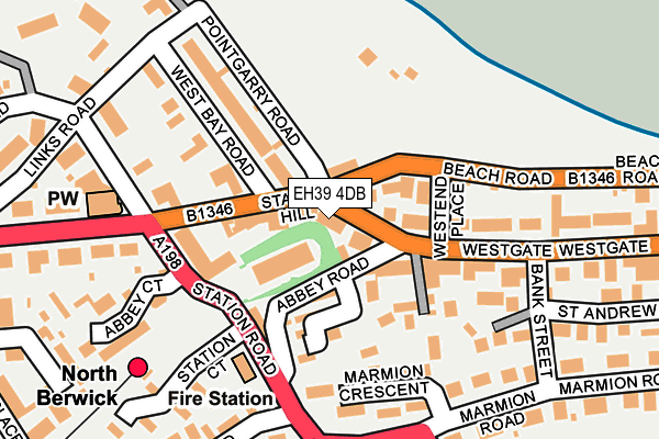 EH39 4DB map - OS OpenMap – Local (Ordnance Survey)