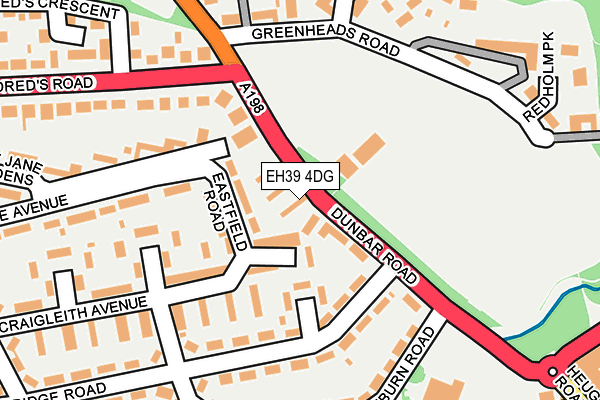 EH39 4DG map - OS OpenMap – Local (Ordnance Survey)