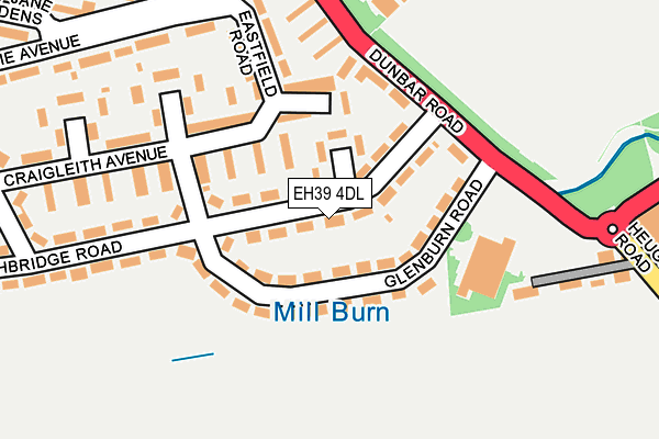 EH39 4DL map - OS OpenMap – Local (Ordnance Survey)