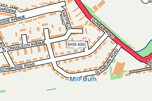 EH39 4DN map - OS OpenMap – Local (Ordnance Survey)