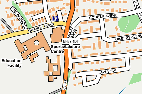 EH39 4DT map - OS OpenMap – Local (Ordnance Survey)