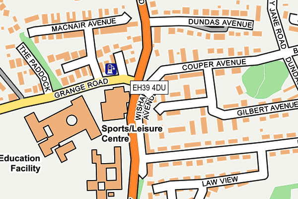 EH39 4DU map - OS OpenMap – Local (Ordnance Survey)