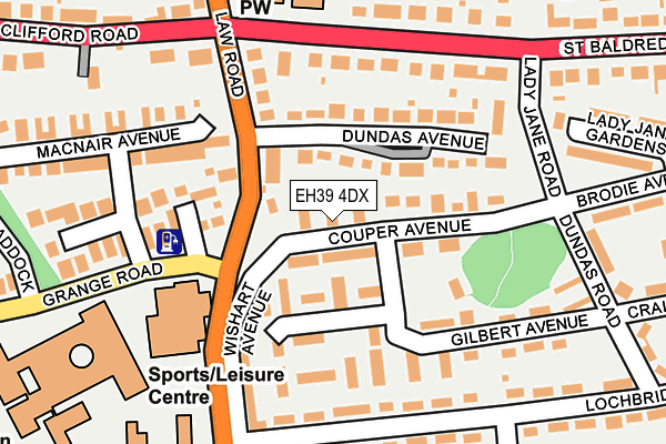 EH39 4DX map - OS OpenMap – Local (Ordnance Survey)