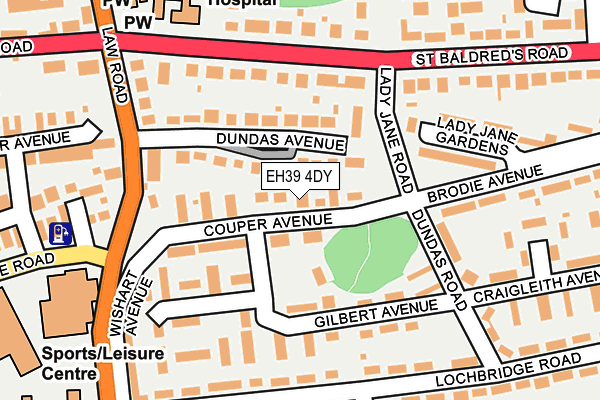 EH39 4DY map - OS OpenMap – Local (Ordnance Survey)