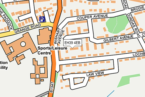 EH39 4EB map - OS OpenMap – Local (Ordnance Survey)