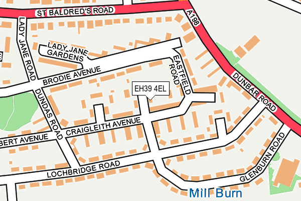 EH39 4EL map - OS OpenMap – Local (Ordnance Survey)
