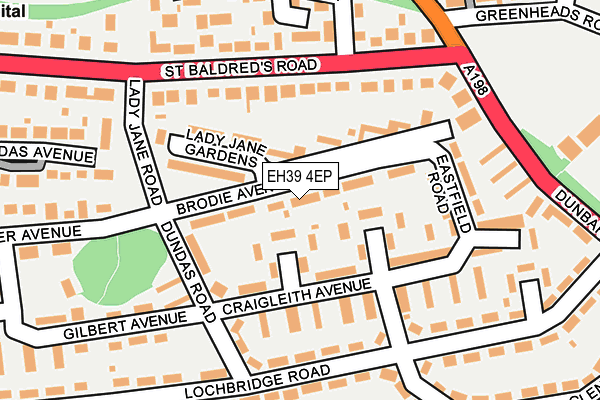 EH39 4EP map - OS OpenMap – Local (Ordnance Survey)