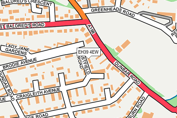 EH39 4EW map - OS OpenMap – Local (Ordnance Survey)