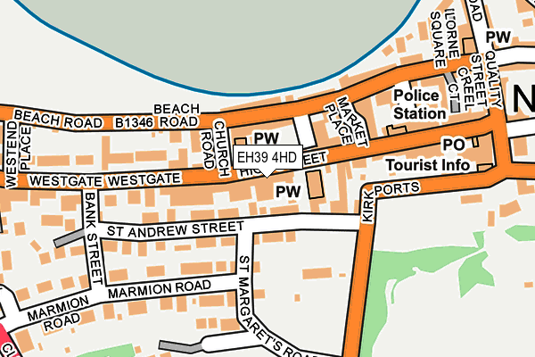 EH39 4HD map - OS OpenMap – Local (Ordnance Survey)