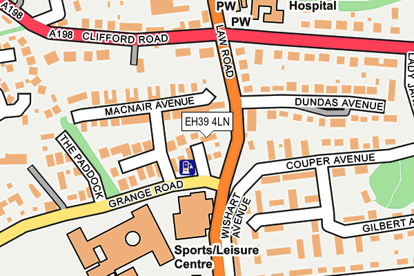 EH39 4LN map - OS OpenMap – Local (Ordnance Survey)