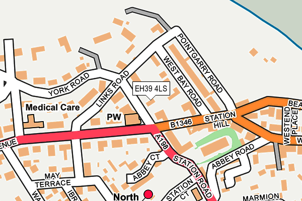 EH39 4LS map - OS OpenMap – Local (Ordnance Survey)