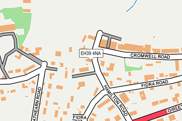 EH39 4NA map - OS OpenMap – Local (Ordnance Survey)