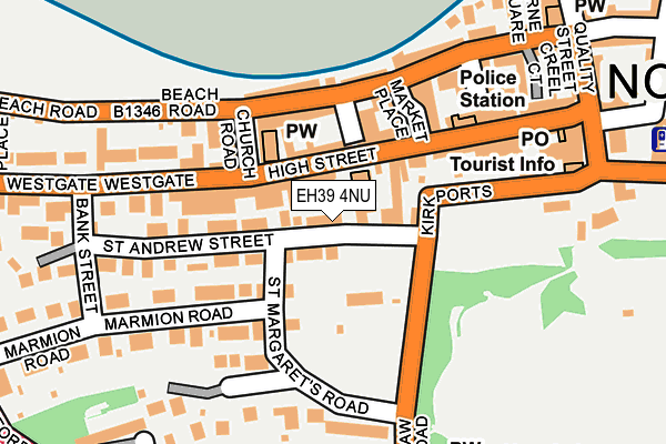 EH39 4NU map - OS OpenMap – Local (Ordnance Survey)