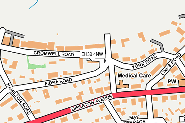 EH39 4NW map - OS OpenMap – Local (Ordnance Survey)