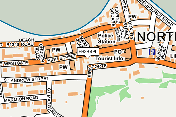 EH39 4PL map - OS OpenMap – Local (Ordnance Survey)