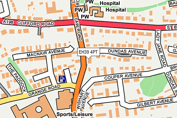 EH39 4PT map - OS OpenMap – Local (Ordnance Survey)