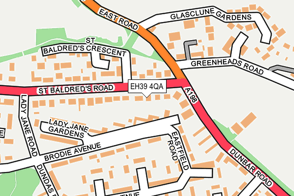 EH39 4QA map - OS OpenMap – Local (Ordnance Survey)