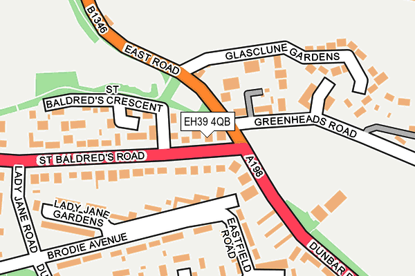 EH39 4QB map - OS OpenMap – Local (Ordnance Survey)