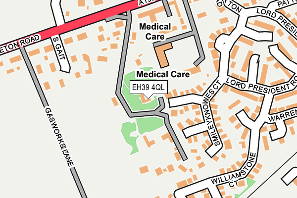 EH39 4QL map - OS OpenMap – Local (Ordnance Survey)