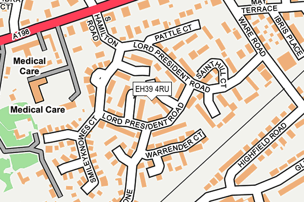 EH39 4RU map - OS OpenMap – Local (Ordnance Survey)