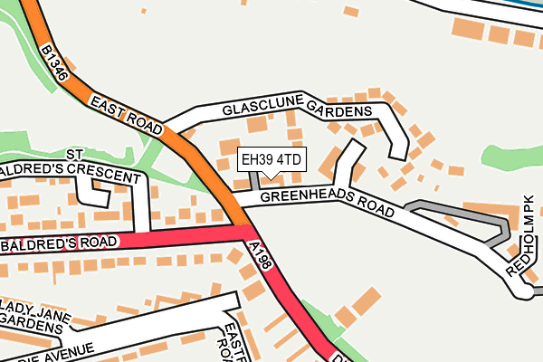 EH39 4TD map - OS OpenMap – Local (Ordnance Survey)