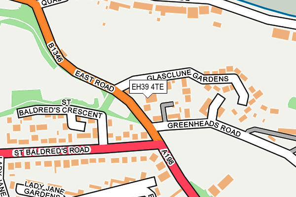 EH39 4TE map - OS OpenMap – Local (Ordnance Survey)