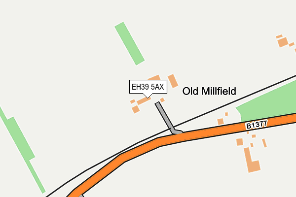 EH39 5AX map - OS OpenMap – Local (Ordnance Survey)