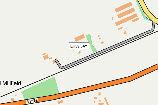 EH39 5AY map - OS OpenMap – Local (Ordnance Survey)