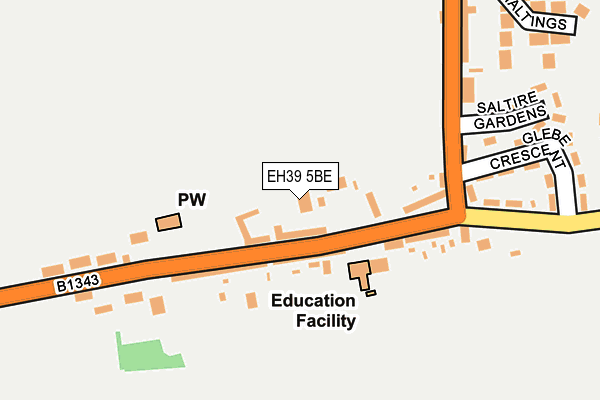 EH39 5BE map - OS OpenMap – Local (Ordnance Survey)