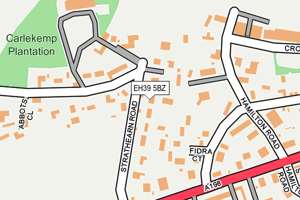 EH39 5BZ map - OS OpenMap – Local (Ordnance Survey)