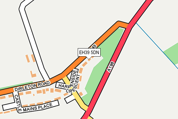 EH39 5DN map - OS OpenMap – Local (Ordnance Survey)