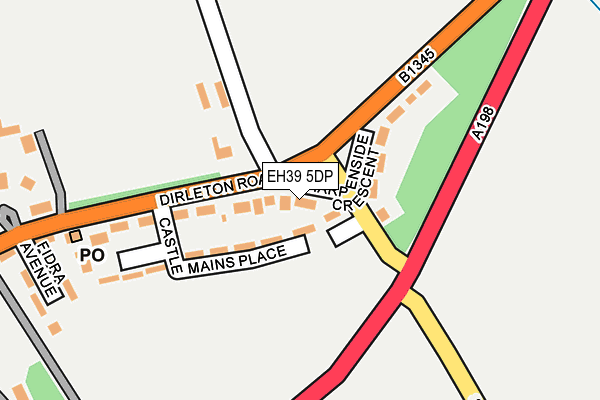 EH39 5DP map - OS OpenMap – Local (Ordnance Survey)