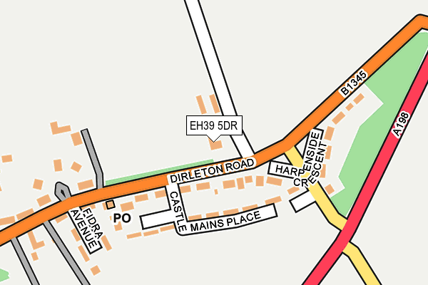 EH39 5DR map - OS OpenMap – Local (Ordnance Survey)