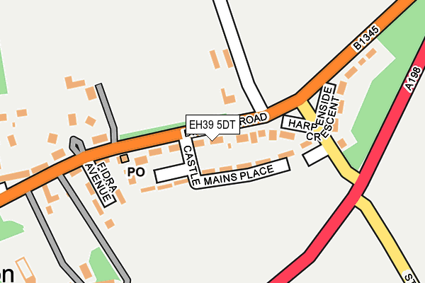 EH39 5DT map - OS OpenMap – Local (Ordnance Survey)