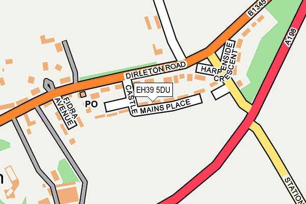 EH39 5DU map - OS OpenMap – Local (Ordnance Survey)