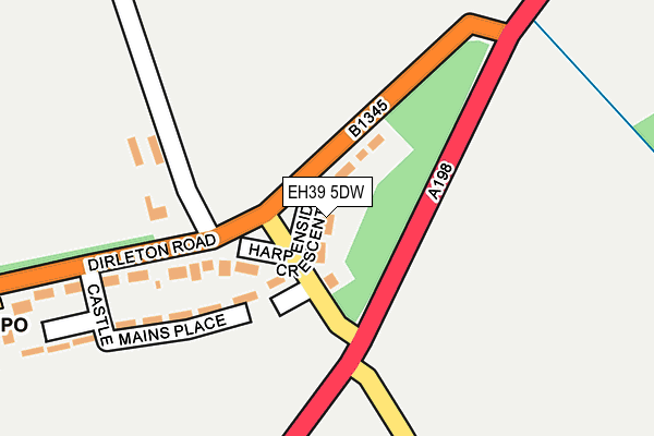 EH39 5DW map - OS OpenMap – Local (Ordnance Survey)