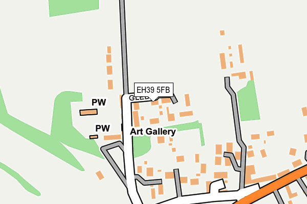 EH39 5FB map - OS OpenMap – Local (Ordnance Survey)