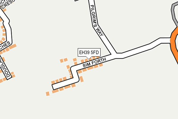 EH39 5FD map - OS OpenMap – Local (Ordnance Survey)
