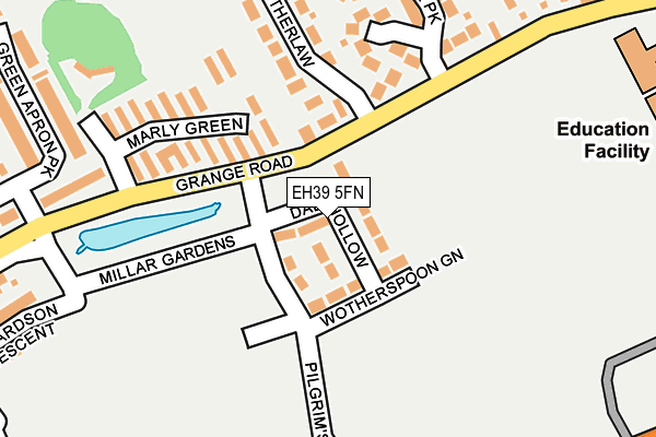 EH39 5FN map - OS OpenMap – Local (Ordnance Survey)