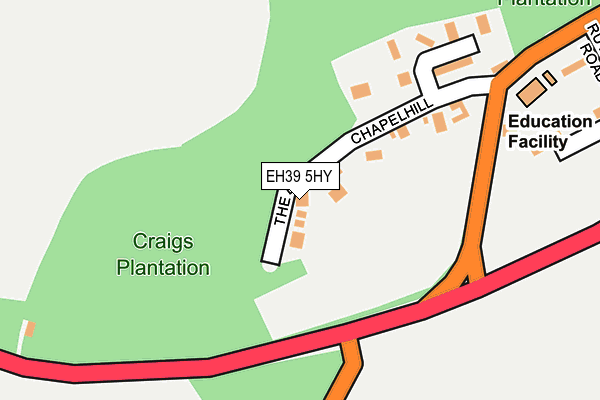 EH39 5HY map - OS OpenMap – Local (Ordnance Survey)