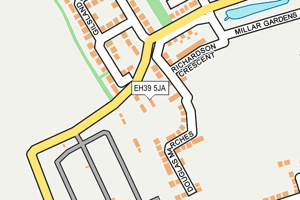 EH39 5JA map - OS OpenMap – Local (Ordnance Survey)