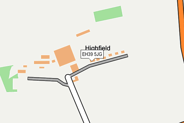 EH39 5JG map - OS OpenMap – Local (Ordnance Survey)